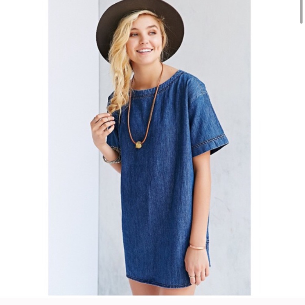 Denim swing short sleeve dress never worn